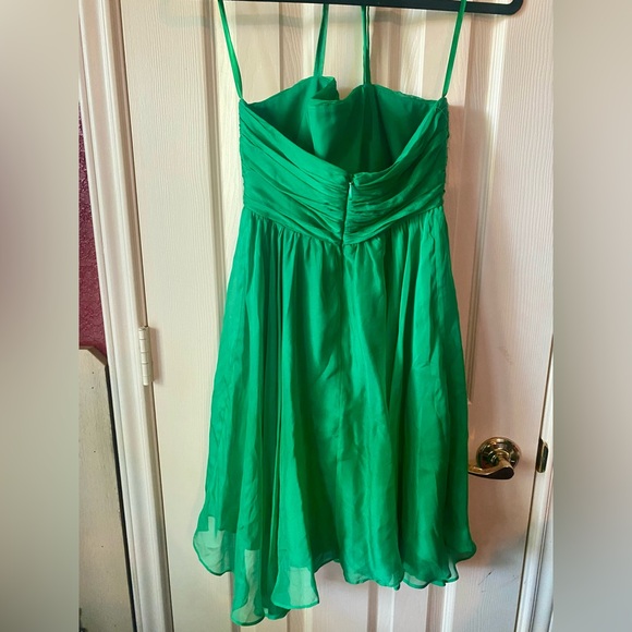 Alice+Olivia silk halter dress in an Emerald green size S - Picture 6 of 8